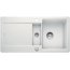 Blanco Idento 6 S Zlewozmywak ceramiczny półtorakomorowy 100x51 cm z ociekaczem, z korkiem automatycznym, z powłoką PuraPlus, biały 522124 - zdjęcie 1