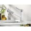 Blanco Kano-S Silgranit-Look Bateria kuchenna stojąca z wyciąganą wylewką, biały/chrom 525040 - zdjęcie 2