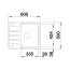 Blanco Lemis 45 S-IF Mini Zlewozmywak stalowy jednokomorowy 60,5x50 cm, z korkiem automatycznym stalowy szczotkowany 525114 - zdjęcie 3