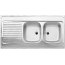 Blanco R-ZS 12 x 6 - 2 Zlewozmywak stalowy dwukomorowy 120x60 cm bez korka automatycznego stalowy mat 510505 - zdjęcie 1