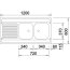 Blanco R-ZS 12 x 6 - 2 Zlewozmywak stalowy dwukomorowy 120x60 cm bez korka automatycznego stalowy mat 510505 - zdjęcie 2