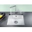 Blanco Subline 375-U Zlewozmywak ceramiczny jednokomorowy 41,4x45,6 cm podwieszany, z korkiem automatycznym, z powłoką PuraPlus, szarość aluminium 516041 - zdjęcie 2
