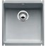 Blanco Subline 375-U Zlewozmywak ceramiczny jednokomorowy 41,4x45,6 cm podwieszany, z korkiem automatycznym, z powłoką PuraPlus, szarość aluminium 516041 - zdjęcie 1