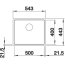 Blanco Subline 500-IF Steelframe Zlewozmywak granitowy Silgranit PuraDur jednokomorowy 54,3x44,3 cm wpuszczany z korkiem automatycznym, antracyt 521015 - zdjęcie 3
