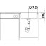Blanco Subline 500-IF Steelframe Zlewozmywak granitowy Silgranit PuraDur jednokomorowy 54,3x44,3 cm wpuszczany z korkiem automatycznym, antracyt 521015 - zdjęcie 5