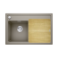 Blanco Zenar 45 S Zestaw Zlewozmywak kompozytowy jednokomorowy 86x51 cm lewy tartufo + deska kuchenna drewniana 523848 - zdjęcie 1