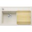 Blanco Zenar 45 S Zlewozmywak kompozytowy jednokomorowy 86x51 cm delikatny biały lewy + deska kuchenna drewniana 527175  - zdjęcie 1
