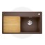 Blanco Zenar 5 S-F Zestaw Zlewozmywak granitowy jednokomorowy 90,3x49,8 cm prawy kawowy + deska kuchenna drewniana 523871 - zdjęcie 1