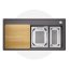 Blanco Zenar XL 6 S-F  Zestaw Zlewozmywak kompozytowy jednokomorowy 98,7x49,7 cm prawy szarość skały + deska kuchenna drewniana + dwa perforowane pojemniki gastronomiczne 524083 - zdjęcie 2