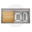 Blanco Zenar XL 6 S Steamer SystemPlus Zestaw Zlewozmywak granitowy jednokomorowy 100x51 cm prawy alumetalik + deska kuchenna drewniana + dwa perforowane pojemniki gastronomiczne 524054 - zdjęcie 2
