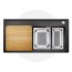 Blanco Zenar XL 6 S  Zestaw Zlewozmywak kompozytowy jednokomorowy 100x51 cm prawy antracyt + deska kuchenna drewniana + dwa perforowane pojemniki gastronomiczne 524052 - zdjęcie 2