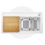 Blanco Zenar XL 6 S  Zestaw Zlewozmywak kompozytowy jednokomorowy 100x51 cm prawy biały + deska kuchenna drewniana + dwa perforowane pojemniki gastronomiczne 524056 - zdjęcie 2