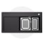 Blanco Zenar XL 6 S  Zestaw Zlewozmywak kompozytowy jednokomorowy 100x51 cm prawy czarny + deska kuchenna drewniana + dwa perforowane pojemniki gastronomiczne 526054 - zdjęcie 2