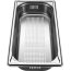 Blanco Zenar XL 6 S Steamer SystemPlus Zestaw Zlewozmywak granitowy jednokomorowy 100x51 cm prawy jaśmin + deska kuchenna drewniana + dwa perforowane pojemniki gastronomiczne 524057 - zdjęcie 9
