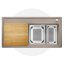 Blanco Zenar XL 6 S  Zestaw Zlewozmywak kompozytowy jednokomorowy 100x51 cm prawy tartufo + deska kuchenna drewniana + dwa perforowane pojemniki gastronomiczne 524059 - zdjęcie 2
