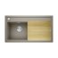 Blanco Zenar XL 6 S Zestaw Zlewozmywak kompozytowy jednokomorowy 100x51 cm lewy tartufo + deska kuchenna drewniana 523991 - zdjęcie 1