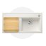Blanco Zenar XL 6 S Zestaw Zlewozmywak kompozytowy jednokomorowy 100x51 cm prawy biały + deska kuchenna drewniana 523958 - zdjęcie 1