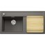 Blanco Zenar XL 6 S Zlewozmywak kompozytowy jednokomorowy 100x51 cm lewy wulkaniczny szary + deska kuchenna drewniana 527369 - zdjęcie 1