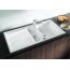 Blanco Idessa 6 S Zlewozmywak ceramiczny półtorakomorowy 100x50 cm z ociekaczem, z korkiem automatycznym, czarny 516006 - zdjęcie 2