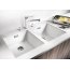 Blanco Subline 400-U Zlewozmywak granitowy Silgranit PuraDur jednokomorowy 43x46 cm podwieszany z korkiem automatycznym, alumetalik 515753 - zdjęcie 2