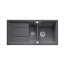 Blanco Idessa 6 S Zlewozmywak ceramiczny p&oacute;łtorakomorowy 100x50 cm z ociekaczem, z korkiem automatycznym, bazaltowy 516984 - zdjęcie 1