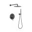 Blue Water Boston Zestaw prysznicowy podtynkowy z deszczownicą czarny mat 5901730617436 - zdjęcie 1