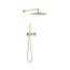 Blue Water Boston Zestaw prysznicowy podtynkowy z deszczownicą złoto szampańskie 5901730617481 - zdjęcie 1