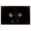 Brenor Elios 20 Zlewozmywak granitowy dwukomorowy 78x49 cm czarny metalik BRENORELIOS2008M - zdjęcie 1