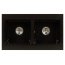 Brenor Nubiru 20 Zlewozmywak granitowy dwukomorowy 79,5x45,5 cm czarny metalik BRENORNUBIRU2008M - zdjęcie 1