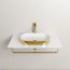 Catalano Horizon Umywalka nablatowa 60x35 cm złota/biała 160AHZBO - zdjęcie 4