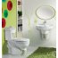 Cerastyle Happy Zestaw Toaleta WC stojąca kompaktowa + spłuczka + deska biała 08100-PW - zdjęcie 2