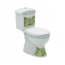 Cerastyle Happy Zestaw Toaleta WC stojąca kompaktowa + spłuczka + deska biała 08100-W - zdjęcie 1