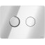 Cersanit Accento Circle Przycisk spłukujący pneumatyczny do WC, szkło chrom błyszczący S97-056 - zdjęcie 1