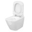 Cersanit Aqua/City Square SET B212 Toaleta WC podwieszana CleanOn z deską wolnoopadającą, stelażem i przyciskiem Accento biały/chrom S701-399 - zdjęcie 8