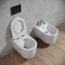 Cersanit Aqua Inverto SET B230 Toaleta WC podwieszana 52x35,5 cm StreamOn z deską wolnoopadającą Slim, stelażem i przyciskiem spłukującym szkło czarne S701-424 - zdjęcie 6