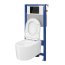 Cersanit Aqua Inverto SET B230 Toaleta WC podwieszana 52x35,5 cm StreamOn z deską wolnoopadającą Slim, stelażem i przyciskiem spłukującym szkło czarne S701-424 - zdjęcie 17