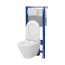 Cersanit Aqua 2.0 Set C14 Zestaw Toaleta WC bez kołnierza + deska wolnoopadająca + stelaż podtynkowy WC S701-794 - zdjęcie 4