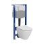 Cersanit Aqua 2.0 Set C14 Zestaw Toaleta WC bez kołnierza + deska wolnoopadająca + stelaż podtynkowy WC S701-794 - zdjęcie 1
