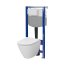 Cersanit Aqua 2.0 Set C14 Zestaw Toaleta WC bez kołnierza + deska wolnoopadająca + stelaż podtynkowy WC S701-794 - zdjęcie 5