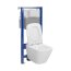 Cersanit Aqua 2.0 Set C16 Zestaw Toaleta WC bez kołnierza + deska wolnoopadająca + stelaż podtynkowy WC S701-796 - zdjęcie 3