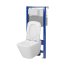 Cersanit Aqua 2.0 Set C16 Zestaw Toaleta WC bez kołnierza + deska wolnoopadająca + stelaż podtynkowy WC S701-796 - zdjęcie 5