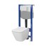 Cersanit Aqua 2.0 Set C17 Zestaw Toaleta WC bez kołnierza + deska wolnoopadająca + stelaż podtynkowy WC S701-797 - zdjęcie 3