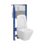 Cersanit Aqua 2.0 Set C17 Zestaw Toaleta WC bez kołnierza + deska wolnoopadająca + stelaż podtynkowy WC S701-797 - zdjęcie 4