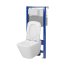 Cersanit Aqua 2.0 Set C17 Zestaw Toaleta WC bez kołnierza + deska wolnoopadająca + stelaż podtynkowy WC S701-797 - zdjęcie 5