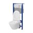 Cersanit Aqua 2.0 Set C20 Zestaw Toaleta WC bez kołnierza + deska wolnoopadająca + stelaż podtynkowy WC S701-823 - zdjęcie 5