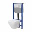 Cersanit Aqua 2.0 Set C22 Zestaw Toaleta WC bez kołnierza + deska wolnoopadająca + stelaż podtynkowy WC S701-801 - zdjęcie 5