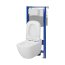 Cersanit Aqua 2.0 Set C24 Zestaw Toaleta WC bez kołnierza + deska wolnoopadająca + stelaż podtynkowy WC S701-803 - zdjęcie 3