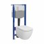 Cersanit Aqua 2.0 Set C24 Zestaw Toaleta WC bez kołnierza + deska wolnoopadająca + stelaż podtynkowy WC S701-803 - zdjęcie 1