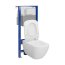 Cersanit Aqua 2.0 Set C26 Zestaw Toaleta WC bez kołnierza + deska wolnoopadająca + stelaż podtynkowy WC S701-805 - zdjęcie 4