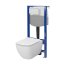 Cersanit Aqua 2.0 Set C26 Zestaw Toaleta WC bez kołnierza + deska wolnoopadająca + stelaż podtynkowy WC S701-805 - zdjęcie 5